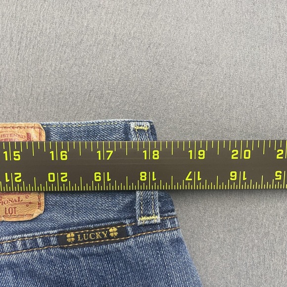 Lucky Brand Jeans Mens 36 Relaxed Straight Leg Denim Medium Wash Zip‎ Fly R108 - Picture 12 of 14